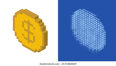 USD blueprint project idea and implementation. Vector
