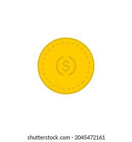 Icono de moneda USD aislado en fondo blanco. Símbolo criptodivisa moderno, simple, vector, icono para el diseño de sitios web, aplicación móvil, ui. Ilustración vectorial