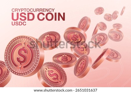USD Cryptocurrency Coin Concept Illustrator flat Vector