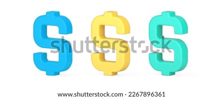 USD dollar bank account financial isometric 3d icon rich currency exchange symbol set realistic vector illustration. American cash money commercial loan buy payment market value business wealth
