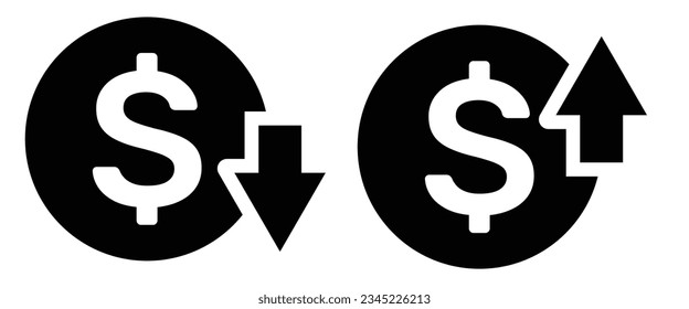 U.S.D Dollar cost Icon design and vector illustration.