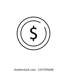 usd, dollar icon. Element of business start up icon for mobile concept and web apps. Thin line usd, dollar icon can be used for web and mobile