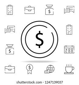 usd, dollar icon. stratup icons universal set for web and mobile
