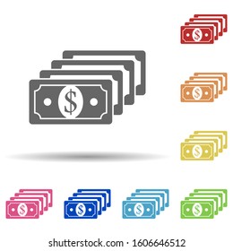 usd, dollar, money, business multi color style icon. Simple glyph, flat vector of business icons for ui and ux, website or mobile application