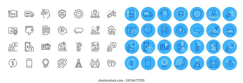 Usd exchange, Wallet and Time management line icons pack. Water glass, Roller coaster, Business person web icon. Search employee, Messenger, Smartphone pictogram. Certificate, Ethics, Inspect. Vector