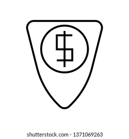 usd icon isolated on white background, vector illustration