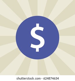 usd icon. sign design. background