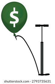 USD investment balloon. vector illustration