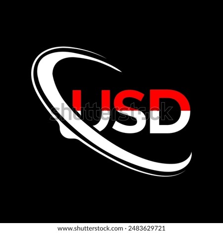 USD LETTER ICON WITH USD LOGO