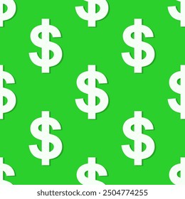 USD-Symbole Vektor nahtloses Muster. Bestens geeignet für Textilien, Tapeten, Verpackungspapier, Verpackungen und Webdesign.