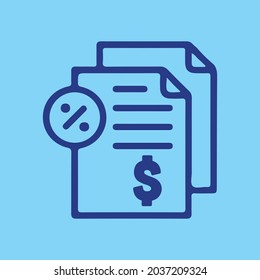 USD Tax Document  vector Icon. Can be used for Web, Mobile, Infographic and Print. EPS 10 Vector illustration.
