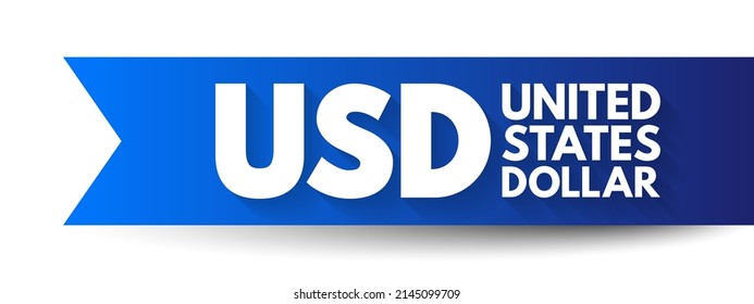 USD - United States Dollar acronym, business concept background