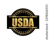 USDA gold label,sticker,emblem