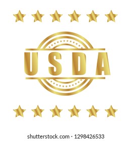 USDA gold label,sticker,emblem