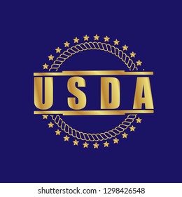 USDA gold label,sticker,emblem