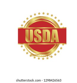 USDA gold label,sticker,emblem