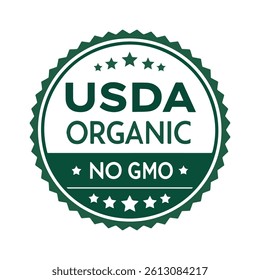 USDA Organic, Certification stamp, Label Logo ,symbol Badges label ,vector icon