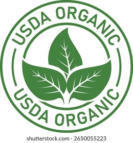USDA Organic Logo – Official Organic Certification Badge Vector Template Illustration