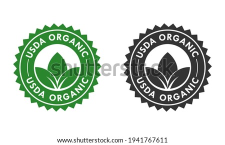 USDA ORGANIC logo template illustration