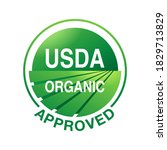 USDA (United States Agriculture Department) organic approved emblem - conformity of laws related to farming, forestry, rural economic, food - isolated icon