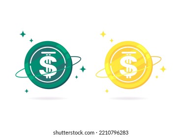USDD flat icon isolated on white background.