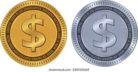 usd-dollar logo. vector illustrations. 3d illustrations.