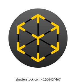 USDZ application file format gradient vector round icon for apps and websites