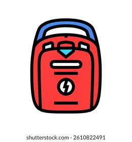 use aed first aid color icon vector. use aed first aid sign. isolated symbol illustration