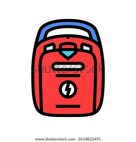 use aed first aid color icon vector. use aed first aid sign. isolated symbol illustration
