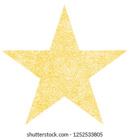 Use it in all your designs. Yellow star with effect paint texture. Quick and easy recolorable shape. Vector illustration a graphic element.