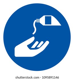 Use Barrier Cream Symbol, Vector Illustration, Isolate White Background Icon. EPS10