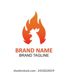 the use of bright or red colors that represent spicy flavors. This logo aims to attract the attention of potential customers and depict the unique characteristics of the hot chicken dish.