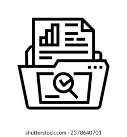 use case analysis line icon vector. use case analysis sign. isolated contour symbol black illustration