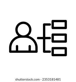 use case line icon illustration vector graphic. Simple element illustration vector graphic, suitable for app, websites, and presentations isolated on white background