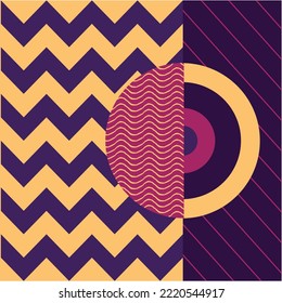 use different shapes in different colors to make pattern 