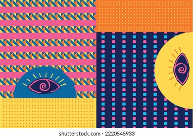 utilizar formas diferentes en colores diferentes para hacer diseño 