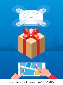 Use drones to deliver gifts