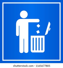 Use dust bin vector sign illustration isolated on white background
