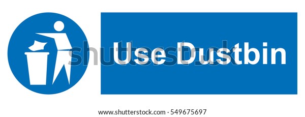 use-dustbin-your-litter-sign-information-stock-vector-royalty-free