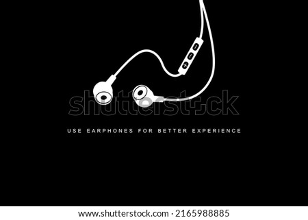 use earphones for better experience Vector design for bloggers. eps 10