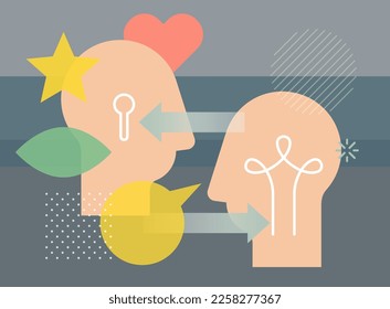 Use of Empathy and Empathetic Design Methodology to Unlock Creative Ideas - Illustration as EPS 10 File