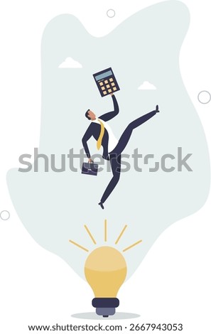 use energy saving light bulb.flat vector illustration.human life.