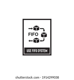 Use Fifo System Packaging Icon Symbol Sign Vector