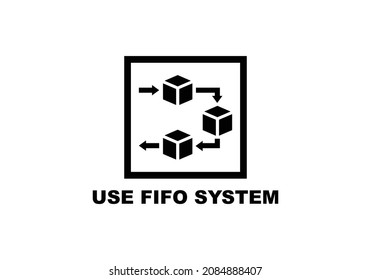 Use fifo system simple flat icon vector illustration