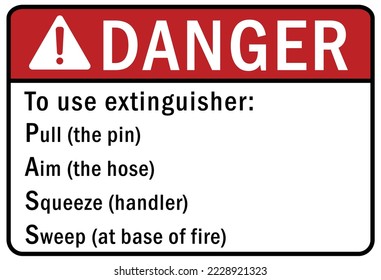 Para usar el signo guía del extinguidor de incendios