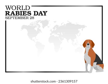 For use in flyer designs and global rabies day celebrations, a vector graphic of the day is available.