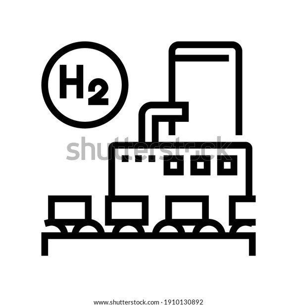 use in food industry hydrogen line icon\
vector. use in food industry hydrogen sign. isolated contour symbol\
black illustration