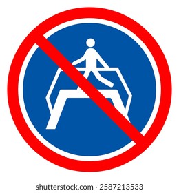 Use Footbridge Symbol Sign ,Vector Illustration, Isolate On White Background Label.EPS10 
