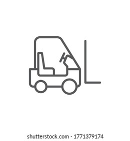 Use forklift loader vector icon symbol tools isolated on white background