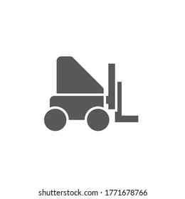 Use forklift loader vector icon symbol tools isolated on white background